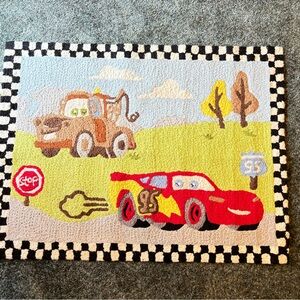 39”x30” Disney lightening McQueen race car kids carpet